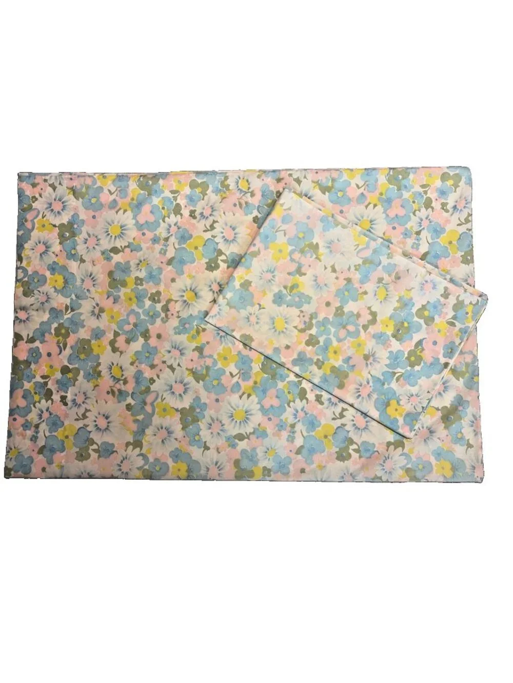VTG Pacific Miracle Floral Pillowcases Set Of 2 Pastel Standard Size Made in USA